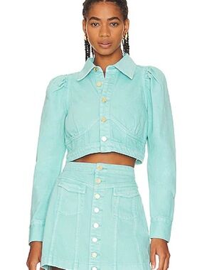 Aureta Lottie Jacket in Aquamarine | Size S | NWT